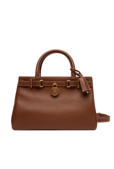 Tommy Hilfiger Дамска чанта American Icon Mini Tote Leather AW0AW17926 Кафяв - Mera.bg