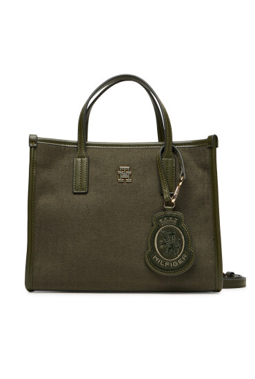 Tommy Hilfiger Дамска чанта City Small Tote Melton AW0AW17852 Каки - Mera.bg