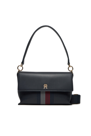 Tommy Hilfiger Дамска чанта Distinct Shoulder Bag Corp AW0AW16795 Тъмносин - Mera.bg