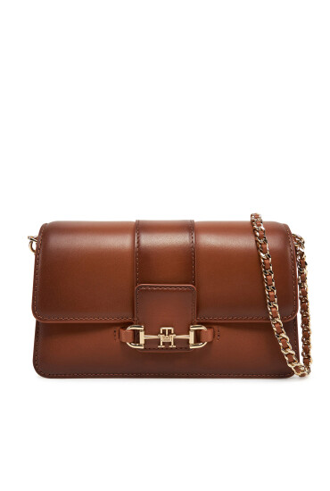Tommy Hilfiger Дамска чанта Heritage Leather Crossover Burn AW0AW17398 Кафяв - Mera.bg