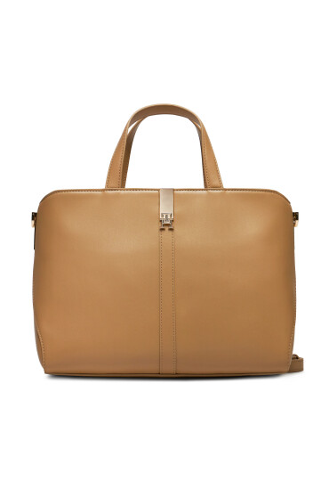 Tommy Hilfiger Дамска чанта Heritage Satchel AW0AW16318 Кафяв - Mera.bg
