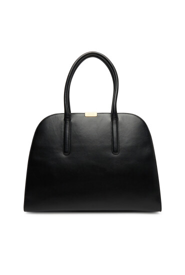 Tommy Hilfiger Дамска чанта Iconic Leather Tote AW0AW18206 Черен - Mera.bg