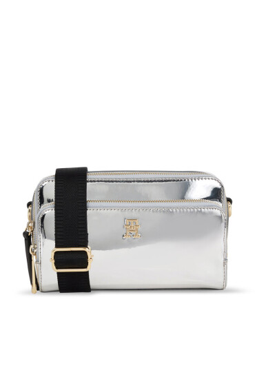 Tommy Hilfiger Дамска чанта Iconic Tommy Camera Bag Metal AW0AW15201 Metallic Silver 0IO - Mera.bg