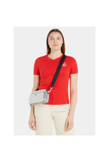 Tommy Hilfiger Дамска чанта Iconic Tommy Camera Bag Metal AW0AW15201 Metallic Silver 0IO - Mera.bg