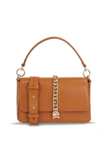 Tommy Hilfiger Дамска чанта Luxe Leather Crossover AW0AW15289 Tan 0HE - Mera.bg
