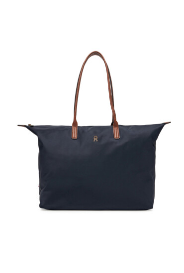 Tommy Hilfiger Дамска чанта Popette Maxi Tote AW0AW17996 Тъмносин - Mera.bg