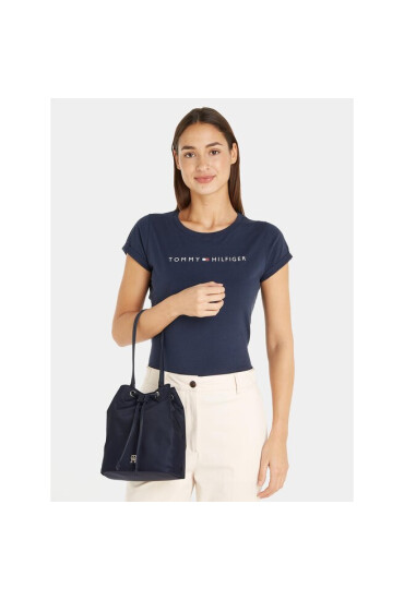 Tommy Hilfiger Дамска чанта Poppy Bucket AW0AW15218 Space Blue DW6 - Mera.bg