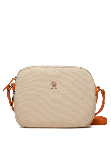 Tommy Hilfiger Дамска чанта Poppy Canvas Crossover AW0AW16419 Бежов - Mera.bg