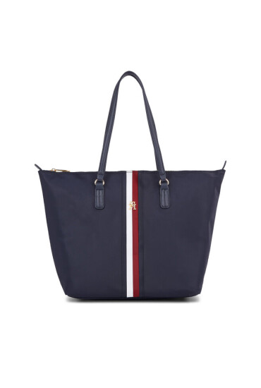Tommy Hilfiger Дамска чанта Poppy Tote Corp AW0AW15896 Space Blue DW6 - Mera.bg