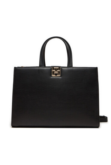 Tommy Hilfiger Дамска чанта Reset Satchel AW0AW16296 Черен - Mera.bg