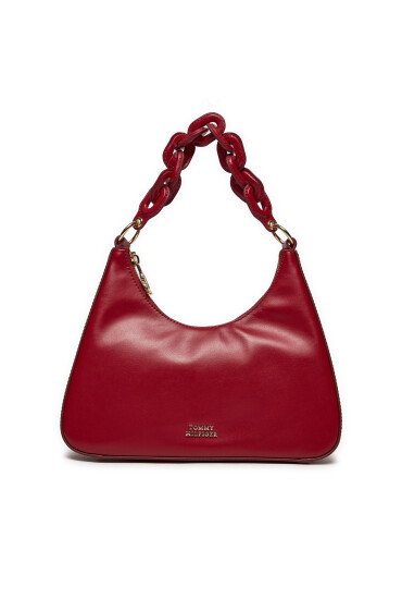 Tommy Hilfiger Дамска чанта Soft Leather Shoulder Bag AW0AW16293 Червен - Mera.bg