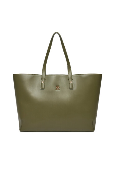 Tommy Hilfiger Дамска чанта Th Chic Tote AW0AW16302 Зелен - Mera.bg