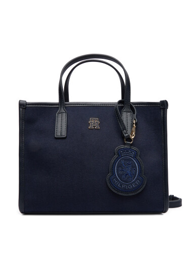 Tommy Hilfiger Дамска чанта Th City Small Tote Melton AW0AW17852 Тъмносин - Mera.bg