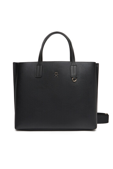 Tommy Hilfiger Дамска чанта Th Distinct Satchel AW0AW17463 Черен - Mera.bg