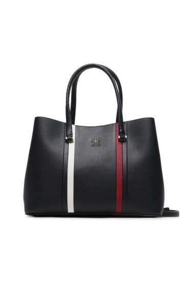 Tommy Hilfiger Дамска чанта Th Emblem Satchel Corp AW0AW15117 DW6 - Mera.bg