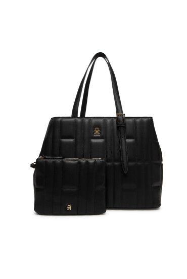 Tommy Hilfiger Дамска чанта Th Feminine Tote AW0AW17452 Черен - Mera.bg