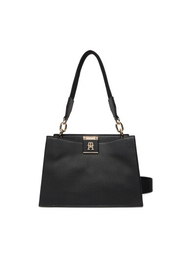 Tommy Hilfiger Дамска чанта Th Her Med Satchel AW0AW17722 Черен - Mera.bg