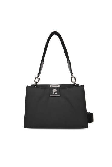 Tommy Hilfiger Дамска чанта Th Her Med Satchel Nylon Sv AW0AW18200 Черен - Mera.bg