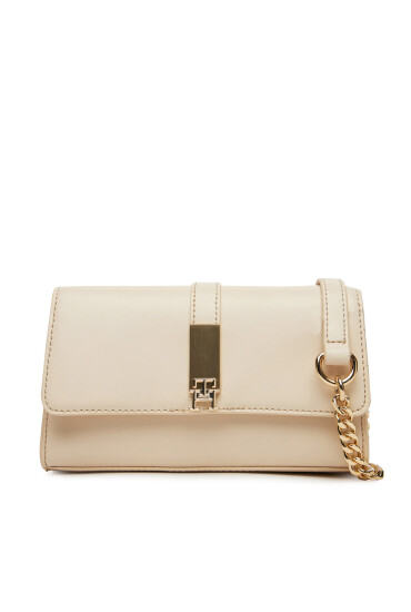 Tommy Hilfiger Дамска чанта Th Heritage Mini Crossover Chain AW0AW17222 Бежов - Mera.bg