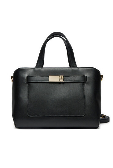 Tommy Hilfiger Дамска чанта Th Heritage Mini Satchel AW0AW17374 Черен - Mera.bg