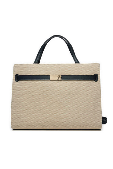 Tommy Hilfiger Дамска чанта Th Heritage Workbag Sp Ca AW0AW17387 Бежов - Mera.bg