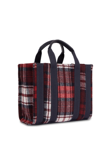 Tommy Hilfiger Дамска чанта Th Identity Small Tote Check AW0AW15884 Check 0GZ - Mera.bg