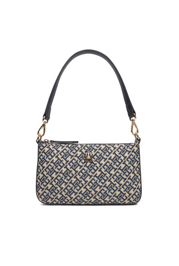 Tommy Hilfiger Дамска чанта Th Jacquard Shoulder Pouch AW0AW17828 Тъмносин - Mera.bg