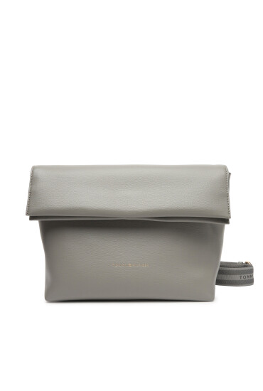Tommy Hilfiger Дамска чанта Th Logotape Med Crossover AW0AW17692 Сив - Mera.bg