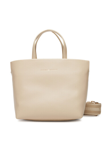 Tommy Hilfiger Дамска чанта Th Logotape Mini Tote AW0AW17694 Бежов - Mera.bg