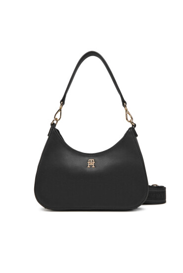 Tommy Hilfiger Дамска чанта Th Logotape Shoulder Bag AW0AW17226 Черен - Mera.bg
