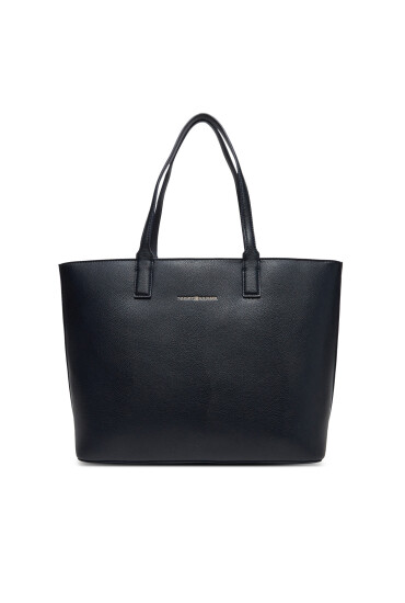 Tommy Hilfiger Дамска чанта Th Logotape Tote AW0AW17449 Тъмносин - Mera.bg