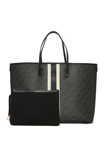 Tommy Hilfiger Дамска чанта Th Monoplay Le Maxi Tote AW0AW17697 Черен - Mera.bg