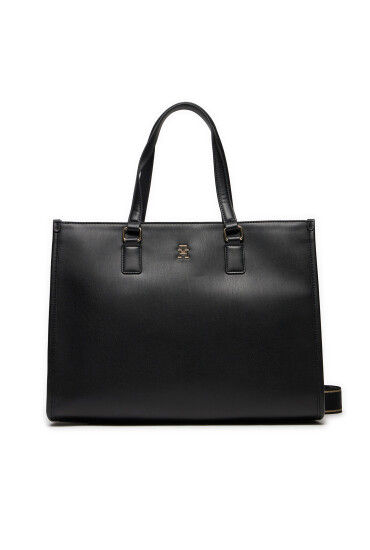 Tommy Hilfiger Дамска чанта Th Monotype Tote AW0AW15978 Черен - Mera.bg