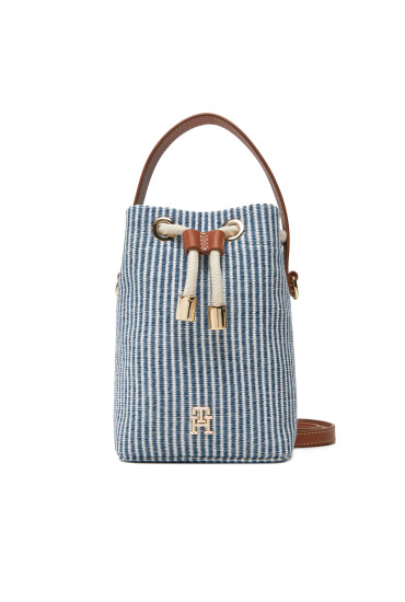 Tommy Hilfiger Дамска чанта Th Premium Beach Le Bucket AW0AW17215 Син - Mera.bg