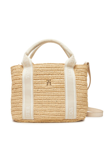 Tommy Hilfiger Дамска чанта Th Spring Logo Mini Tote AW0AW17199 Бежов - Mera.bg