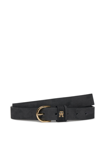 Tommy Hilfiger Дамски колан Essential Effortless 2.5 Nubuck AW0AW15760 Черен - Mera.bg