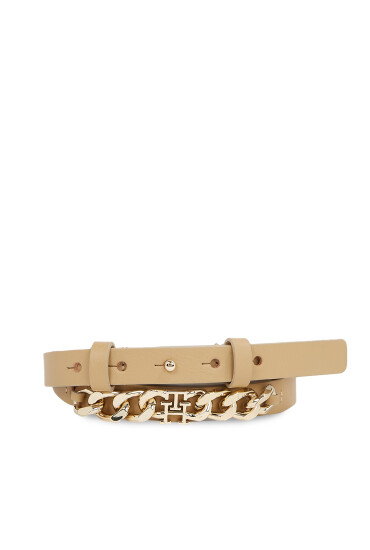 Tommy Hilfiger Дамски колан Th Chic Chain Waist 2.0 AW0AW15386 Бежов - Mera.bg