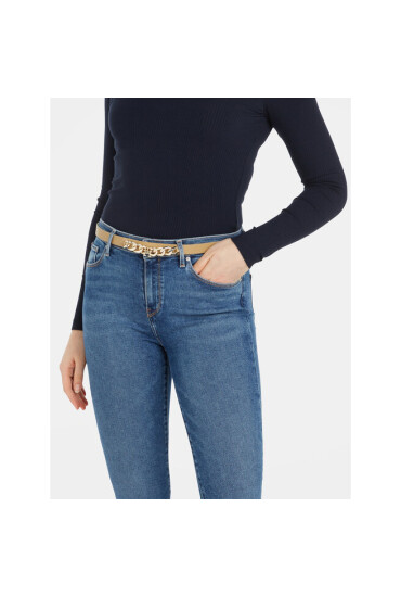 Tommy Hilfiger Дамски колан Th Chic Chain Waist 2.0 AW0AW15386 Бежов - Mera.bg