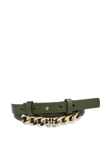 Tommy Hilfiger Дамски колан Th Chic Chain Waist 2.0 AW0AW15386 Зелен - Mera.bg