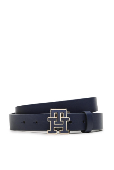 Tommy Hilfiger Дамски колан Th Logo 2.5 AW0AW14936 Тъмносин - Mera.bg