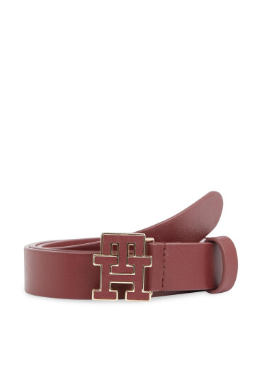 Tommy Hilfiger Дамски колан Th Logo 2.5 AW0AW14936 Кафяв - Mera.bg
