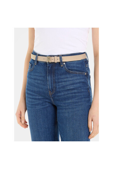 Tommy Hilfiger Дамски колан Th Logo 2.5 AW0AW15901 Бежов - Mera.bg