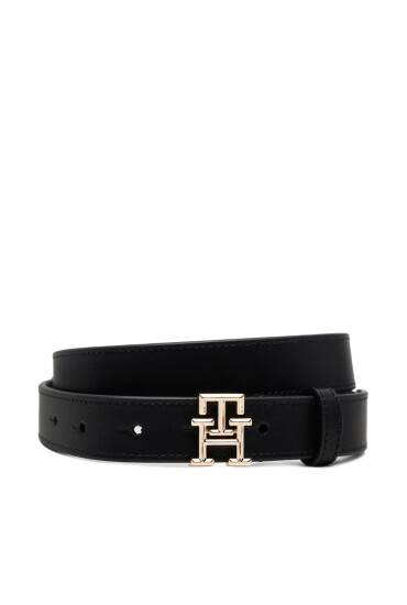 Tommy Hilfiger Дамски колан Th Logo 2.5 AW0AW17248 Черен - Mera.bg