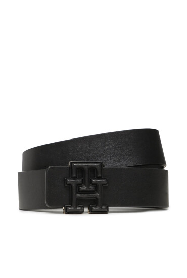 Tommy Hilfiger Дамски колан Th Logo Lux 3.5 AW0AW15098 Черен - Mera.bg