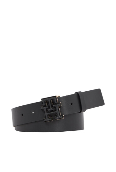 Tommy Hilfiger Дамски колан Th Logo Lux 3.5 AW0AW15098 Черен - Mera.bg