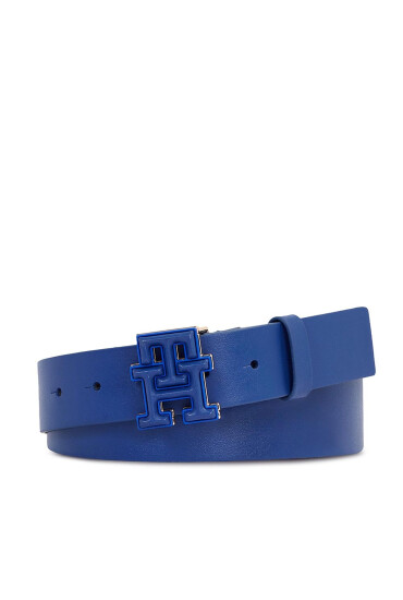 Tommy Hilfiger Дамски колан Th Logo Lux 3.5 AW0AW15098 Син - Mera.bg