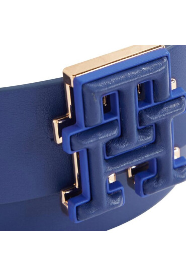 Tommy Hilfiger Дамски колан Th Logo Lux 3.5 AW0AW15098 Син - Mera.bg