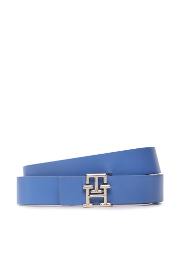 Tommy Hilfiger Дамски колан Th Logo Rev 2.5 AW0AW14619 Син - Mera.bg
