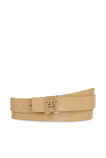 Tommy Hilfiger Дамски колан Th Logo Rev 2.5 AW0AW15898 Бежов - Mera.bg