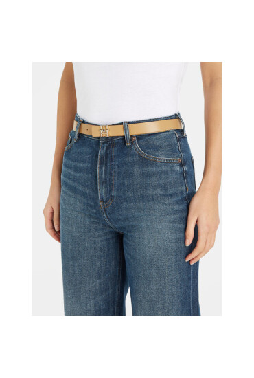 Tommy Hilfiger Дамски колан Th Logo Rev 2.5 AW0AW15898 Бежов - Mera.bg